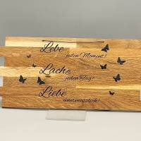 Holzschild mit Spruch "Lebe, Lache, Liebe" Bild 1