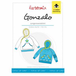 Gonzalo - Jungensweatshirt - farbenmix - Papierschnittmuster Bild 1