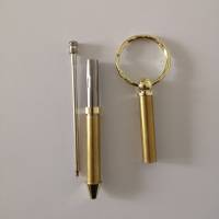 Rohling für Schlüsselanhänger Mini-Kugelschreiber gold Bild 3