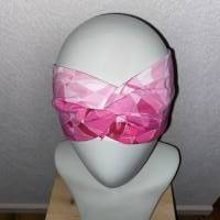 Stirnband Knotenstirnband Eiskristalle pink/rosa/schwarz/weiß Bild 1