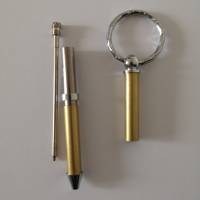 Rohling für Schlüsselanhänger Mini-Kugelschreiber chromfarben Bild 3