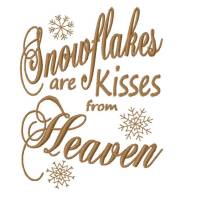 Stickdatei "Snowflakes are Kisses from Heaven" in zwei Varianten Bild 2