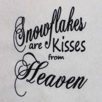 Stickdatei "Snowflakes are Kisses from Heaven" in zwei Varianten Bild 5