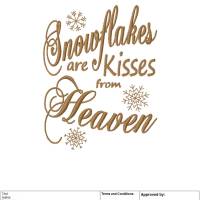 Stickdatei "Snowflakes are Kisses from Heaven" in zwei Varianten Bild 8