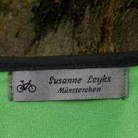 Fahrradweste MÜNSTERANER LEEZENSEEGER mit reflektierenden Streifen pfiffig bedruckt. Sicher Fahrrad fahren in Münster. Bild 4