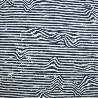 Jersey Wellenlinien, Benno, blau natur melange, Stoffe Meterware Bild 3