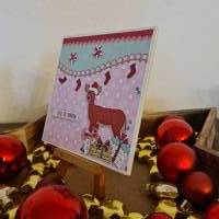 Weihnachtskarte mit süßem Reh - Sterne - Geschenke Bild 4
