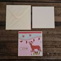 Weihnachtskarte mit süßem Reh - Sterne - Geschenke Bild 5