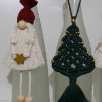 Weihnachtsornamente in Makrameetechnik, einzeln und im Set Bild 2