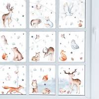 Fensterbilder Wintertiere selbstklebend - Statisch Haftende PVC Aufkleber Bild 2