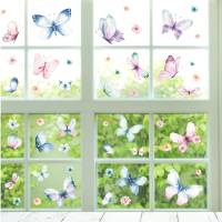 Fensterbilder Schmetterlinge selbstklebend - Statisch Haftende PVC Aufkleber Bild 2