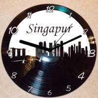 Singapur Wanduhr Schallplattenuhr Schallplatte Wanduhr Vinyl Bild 1