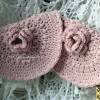 Topflappen - Topflappen Paar - handgehäkelt aus rosa Baumwolle - Vintage Stil - Landhaus Bild 2