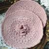 Topflappen - Topflappen Paar - handgehäkelt aus rosa Baumwolle - Vintage Stil - Landhaus Bild 4