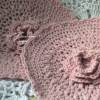 Topflappen - Topflappen Paar - handgehäkelt aus rosa Baumwolle - Vintage Stil - Landhaus Bild 5