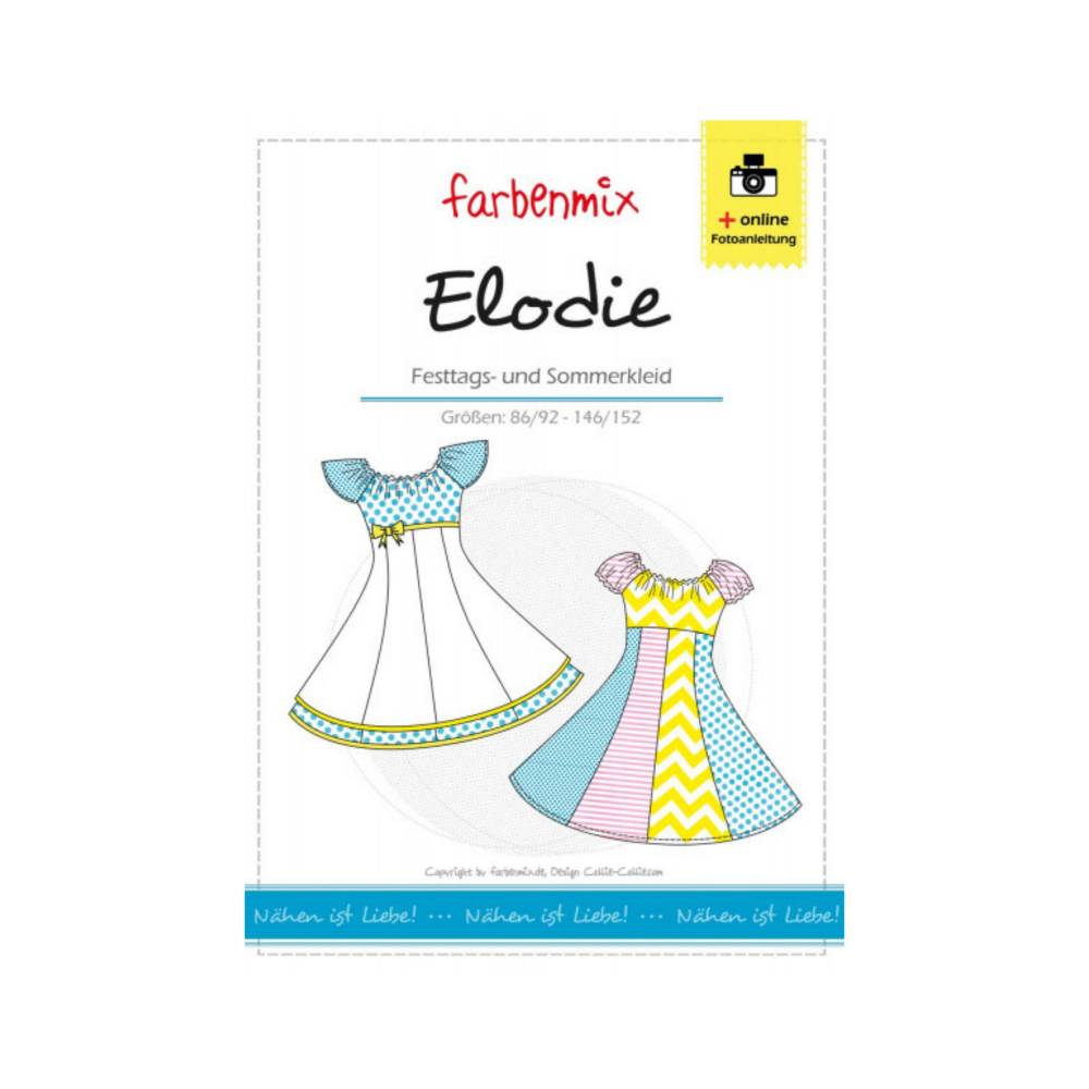 Elodie - Festtags- und Sommerkleid - farbenmix - Papierschnittmuster Bild 1