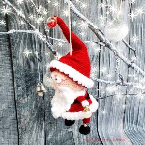 Weihnachsbaumschmuck, Weihnachtsmann gehäkelt, Nikolaus, Santa Claus, Weihnachtsmann, Weihnachtspuppe, Weihnachtsdeco, Bild 8