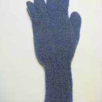 Fingerhandschuhe handgestrickt in Nachtblau Größe S ➜ Bild 3