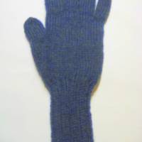 Fingerhandschuhe handgestrickt in Nachtblau Größe S ➜ Bild 4
