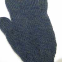 Fingerhandschuhe handgestrickt in Nachtblau Größe S ➜ Bild 5