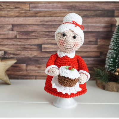 Häkelanleitung Eierwärmer Weihnachtsfrau - PDF Datei, 17 Seiten