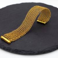 24ct vergoldetes Armband - gehäkeltes Armband aus Gold-Draht Bild 1