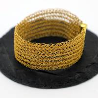 24ct vergoldetes Armband - gehäkeltes Armband aus Gold-Draht Bild 2