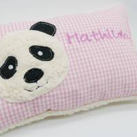 Namenskissen Taufkissen Kuschelkissen Kindergartenkissen Geburtsgeschenk  Panda Pandabär Bild 10