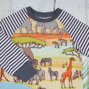 Kinder Safari Langarmshirt Longsleeve Raglanshirt Pullover Bild 3