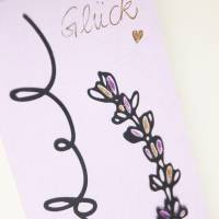 Plotterdatei Lavendel, Digistamp-Set mit Lavendelblüten und Kleeblättern, Plott-Datei sommerliche Blumenwiese Bild 10