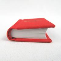 Minibuch, Frohe Weihnachten, Dekoration, hell-rot gold, Mini-Notizbuch, handgefertigt Bild 4
