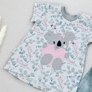 Kleidung Set Mädchen T-Shirt & Leggings Gr.74, Stickdatei Koala, Kinderkleidung, Babykleidung, Geschenk zur Geburt, Gebu Bild 4