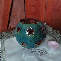 Keramikkugel Leuchtkugel WeihnachtsdekoTeelicht Bild 5