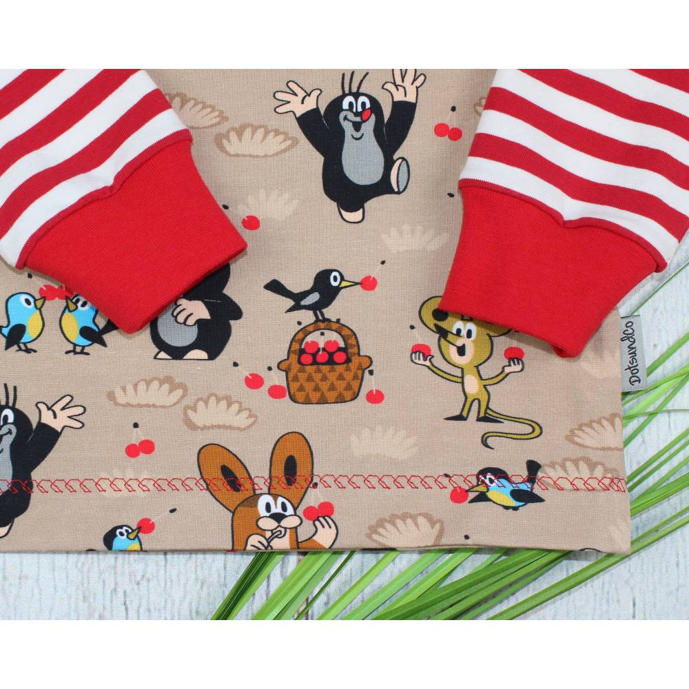 Der kleine Maulwurf Pauli Kirschfest Jersey T-Shirt Langarmshirt