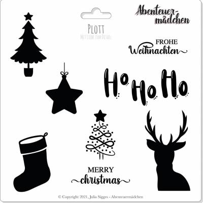 NEU: Weihnachtliche Silhouetten Set Plott