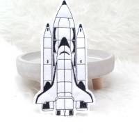 XXL Aufnäher Space Shuttle mit Trägerrakete Bild 1