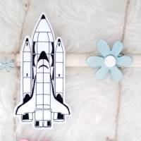 XXL Aufnäher Space Shuttle mit Trägerrakete Bild 2