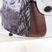 große lila braune graue Schultertasche ,  Patchworktasche Bild 8