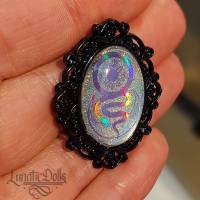 Halskette mit Anhänger "Cosmic Silver Snake" mit holografischem Effekt und Farbwechsel Bild 8