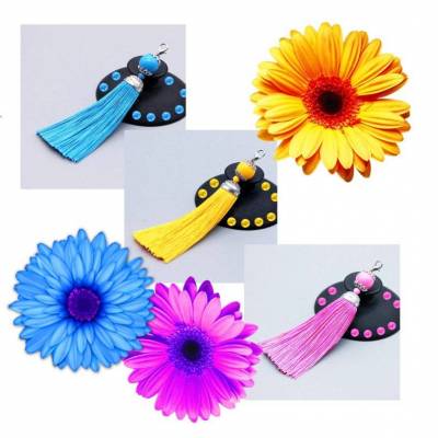 XXL Quaste mit Karabiner 11 cm 3 Farben zur Auswahl