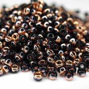 10g Miyuki Seed Beads Rocailles 8/0 Black Capri Gold Bild 1