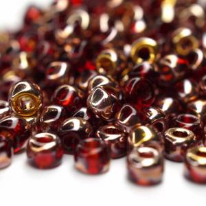 10g Czech Seed Beads Matubo, 6/0 Copper Siam Ruby Bild 1