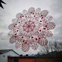 Plotterdatei - Blumenmandala Weihnachten - Mandala - SVG - DXF - Datei Bild 4