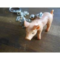 3 D Schwein, Glücksschweinchen   , Schlüsselanhänger, Taschenanhänger, 2022 Bild 1