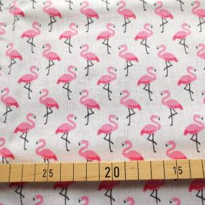 Baumwollstoff Flamingo - 13,00 EUR/m - grau - 100% Baumwolle Bild 1