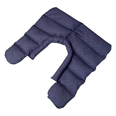 Nacken- und Schulterwärmekissen mit Dinkelfüllung blau