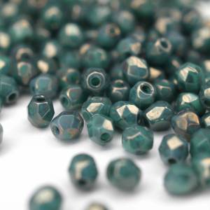 50 Stück 3mm Glasperlen | Turquoise Moon Dust Bild 1
