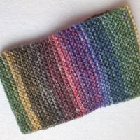Twist-Stirnband, gestrickt multicolor, bunt, mit Wolle Bild 2