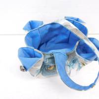blaues Aufbewahrungskörbchen , Utensilio , Schmuckaufbewahrungstäschchen ,  graues kleines Täschchen Bild 5