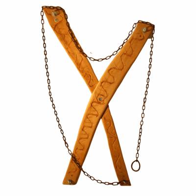 ANDREASKREUZ mit Schlangenmuster - Schlafzimmer Dekoration aus Holz - Wandhalterung - Wunschgravur 